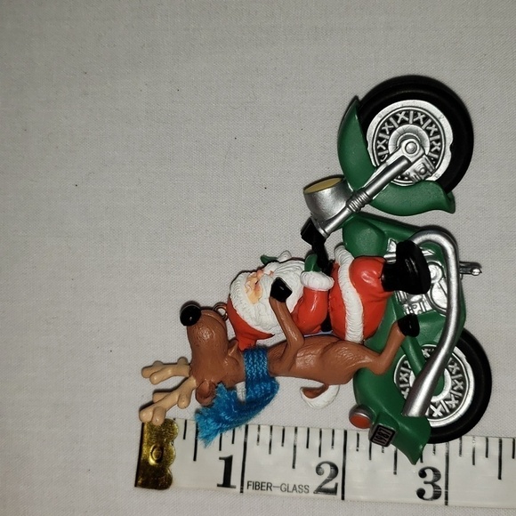 Vintage Hallmark  1987 Santa riding a motorcycle with reindeer - Picture 6 of 7